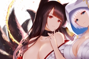 碧蓝航线 赤城加贺 大胸动漫美女3440x1440壁纸