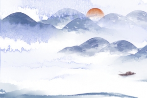 清明山水中国风背景