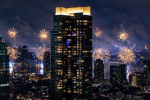 摩天大楼 建筑 灯光 夜间 4k壁纸 3840x2160