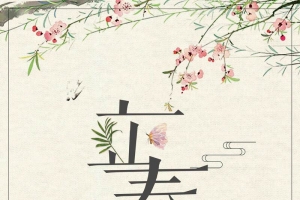 24节气立春水墨梅花背景