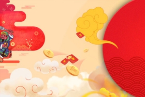 春节中国风红色淘宝海报背景