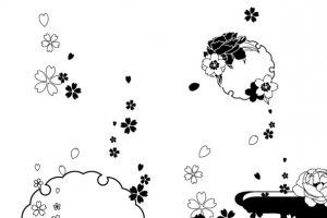 水墨牡丹花瓣飘落高清PNG透明漂浮元素设计素材免费下载