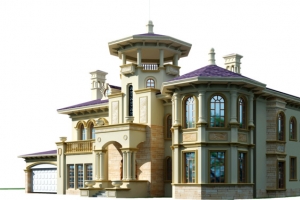 欧式别墅建筑房屋景观高清PNG透明免扣设计素材免费下载