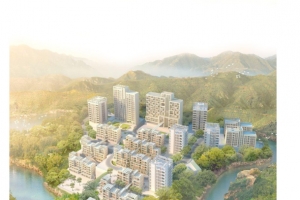 沐浴在阳光中的城市
