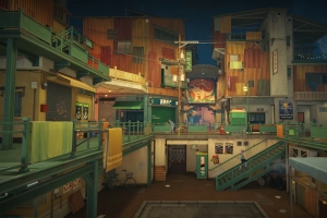 《绝区零》建筑 楼梯 人物 场景 4K游戏壁纸