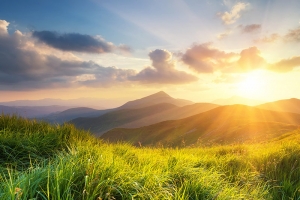 夕阳风景背景