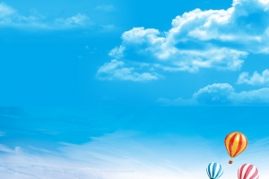 蓝色梦幻卡通水上乐园海报背景