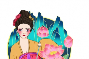 潮年古代人物国潮风新年