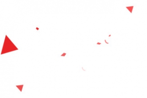 红色三角形彩带飞舞