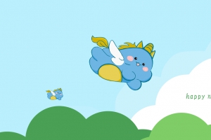 2026飞马 可爱 新年 清新8K高清壁纸