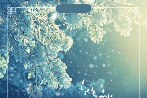 清新唯美传统节气小雪海报背景psd