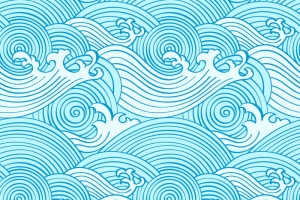 蓝色浪花