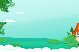 简约河流荷叶背景图