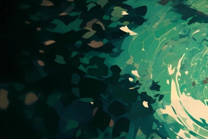 水中孤独的猫3840x1080双屏壁纸
