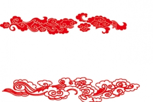 底纹 中国风红色祥云底纹