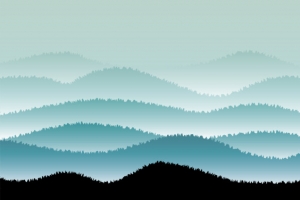 草丛森林矢量插画