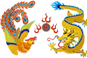 中国风龙凤呈祥插画