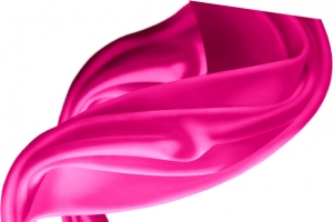 粉色卡通丝带漂浮高清PNG透明设计素材免费下载