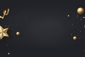 圣诞节  星星 彩蛋 金色 黑色背景