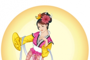 中秋仙女嫦娥矢量图