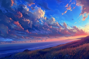 晴空落日风景4k壁纸3840*2160