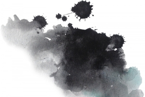 墨迹水墨黑色喷墨高清PNG透明装饰元素笔触设计素材免费下载