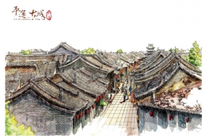 手绘建筑