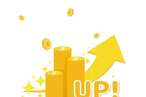 投资理财股票升跌主题插画