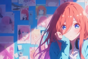 女孩大头贴少女墙纸3440x1440带鱼屏壁纸