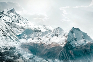 天山昆仑雪山背景海报