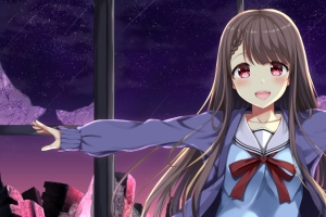 崩溃的世界可爱动漫女孩3440x1440壁纸