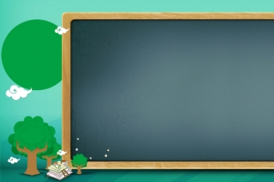 学习兴趣班卡通黑板绿色banner