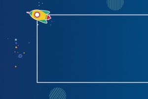 扁平化卡通星球banner