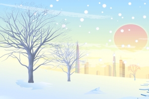冬季文艺唯美手绘banner