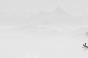 水墨荷花背景banner