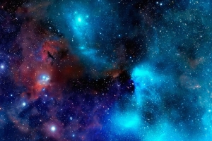 蓝色星空背景素材