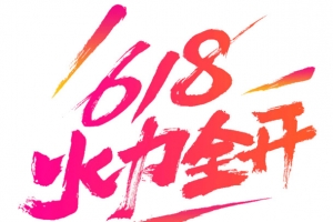 618字体设计年中大促购物狂欢节