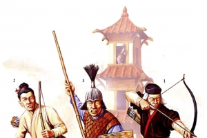 彩色古代军人