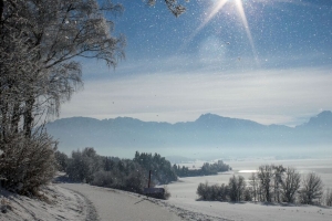 冬天 雪 雪 阳光 光泽 4k壁纸 3840x2160