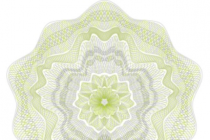 绿色防伪花纹