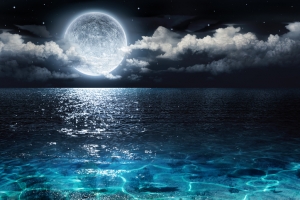 夜晚优美风景背景