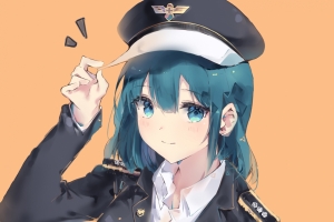女子 女孩子警察制服 动漫手机壁纸