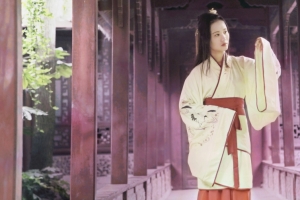 穿汉服的美女中国风3440x1440壁纸