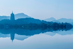 西湖古风山水简约中国风背景