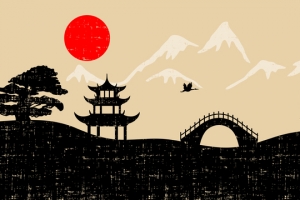 日式扁平质感插画banner