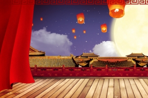 中秋节古风促销banner