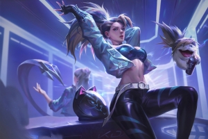 英雄联盟LOL离群之刺 KDA MORE 同人 阿卡丽4K壁纸3840x2160