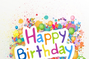 可爱生日快乐派对海报背景素材
