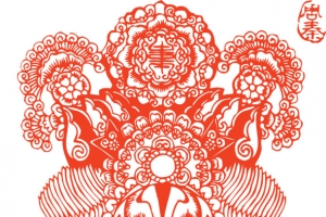 四大名著京剧红色剪纸