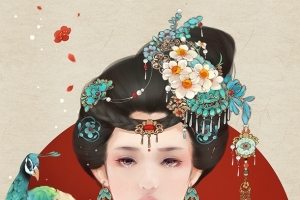 手绘泪眼婆娑的美女